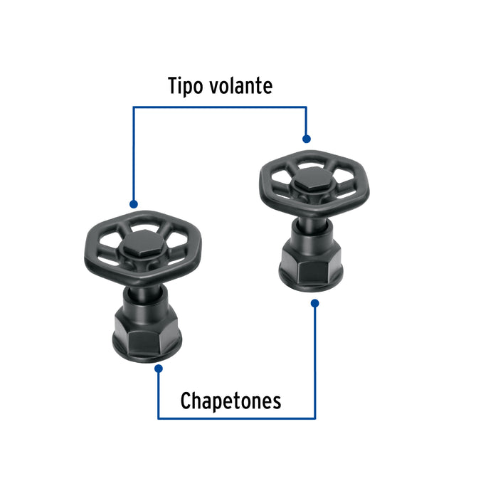 Juego de 2 manerales para mezcladora, volante, negro, Tubig 46871