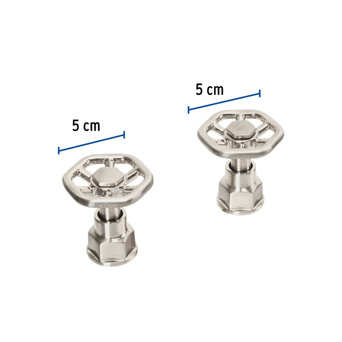 Juego de 2 manerales para mezcladora, volante, satín, Tubig 46870