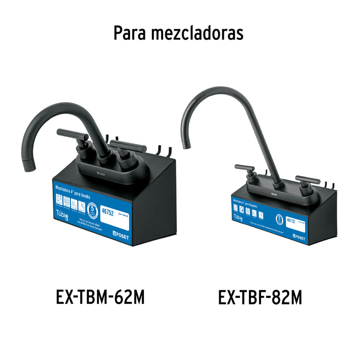 Juego de 2 manerales para mezcladora, palanca, negro, Tubig 46868