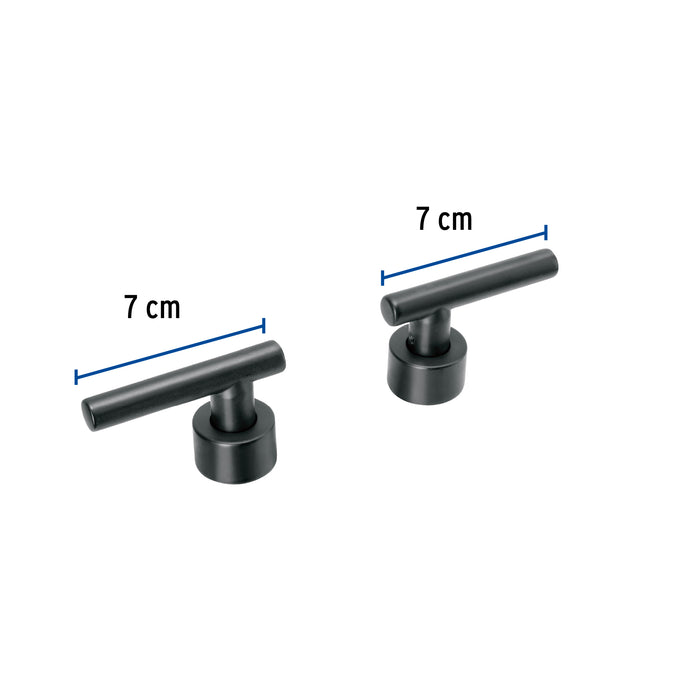 Juego de 2 manerales para mezcladora, palanca, negro, Tubig 46868