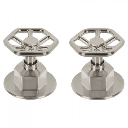 Juego de 2 manerales para regadera, volante, satín, Tubig 46879 TBMR-61N