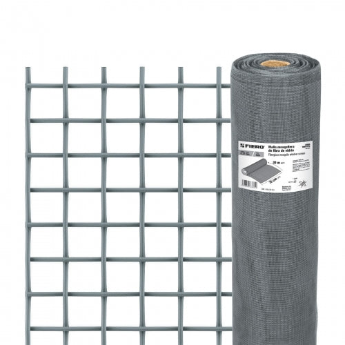 Rollo de 30 m x 0.75 m malla mosquitera fibra de vidrio gris 44964 TEMO-07FG