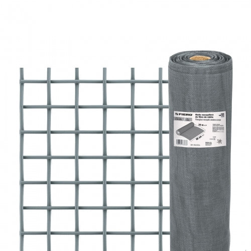 Rollo de 30 m x 0.9 m malla mosquitera fibra de vidrio gris 44965 TEMO-09FG