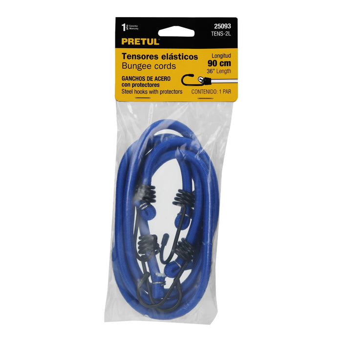 Bolsa con 2 tensores elásticos azules de 90 cm, Pretul 25093 TENS-2L