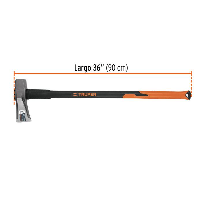 Hacha para rajar madera 8 lbs, mango fibra de vidrio 36' 11137 TJR-8FX