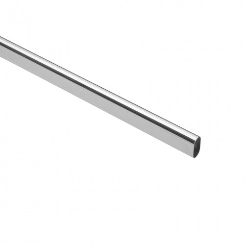 Tubo ovalado para clóset,1.8 m, acero cromado, Hermex 45898 TO-518