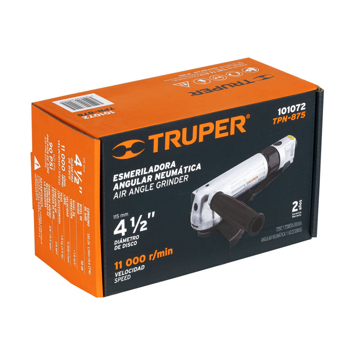 Esmeriladora angular neumática 4-1/2', Truper 101072 TPN-875