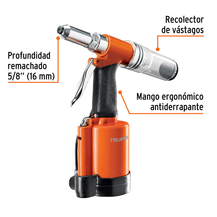 Remachadora neumática 3/16', Truper 101896 TPN-883-2