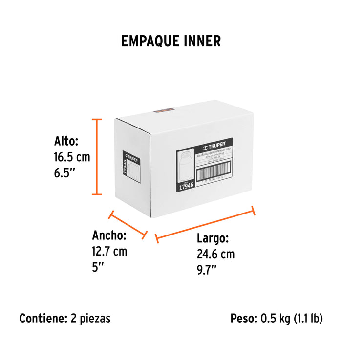 Vaso aluminio de repuesto para PIPI-200, Truper 17946 VASO-200