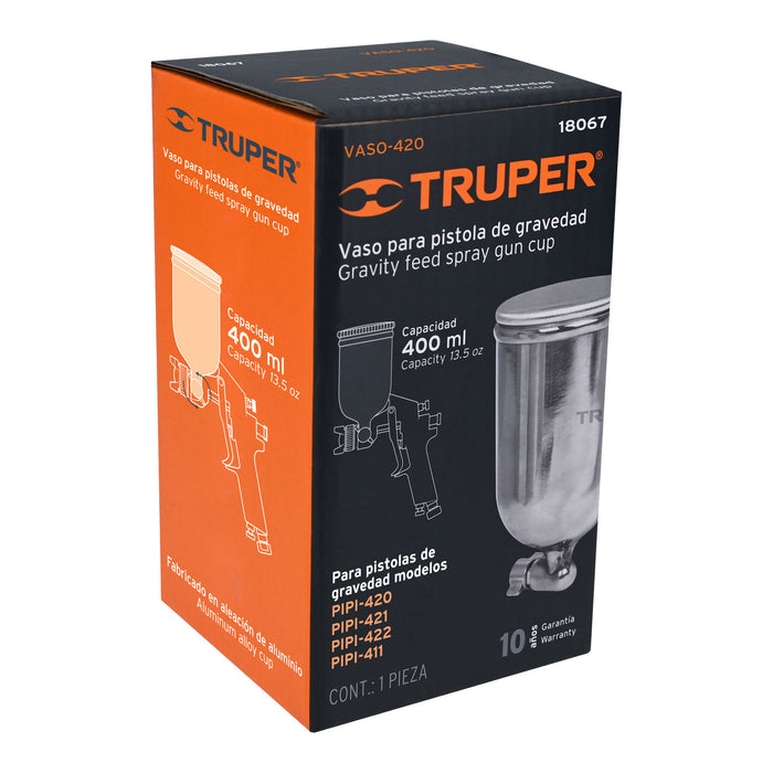 Vaso aluminio de repuesto para PIPI-420/421/422, Truper 18067 VASO-420