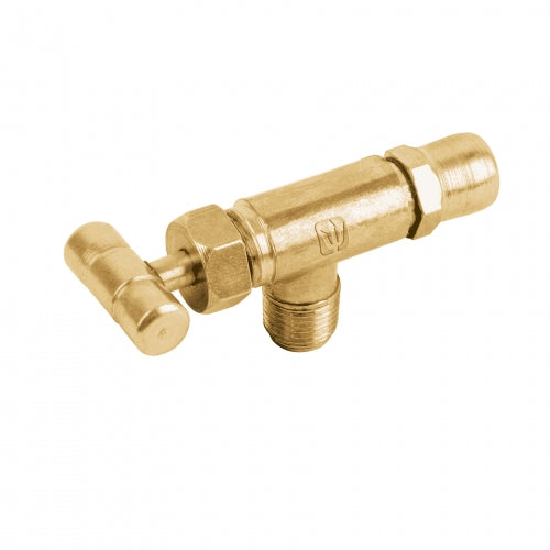 Válvula horizontal de latón 1/8' para gas LP, con maneral 49976 VGH-555