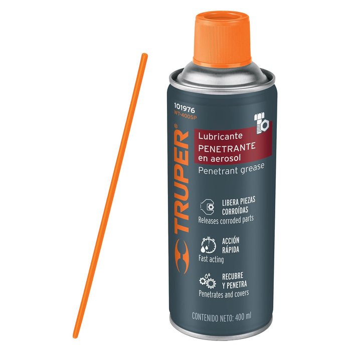 Lubricante penetrante en aerosol 400 ml, Truper 101976 WT-400SP