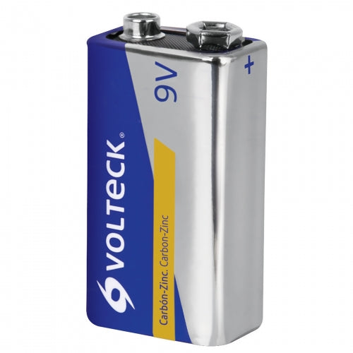 Pila zinc-carbón 9 V en blíster, Volteck 46312 ZI-9V