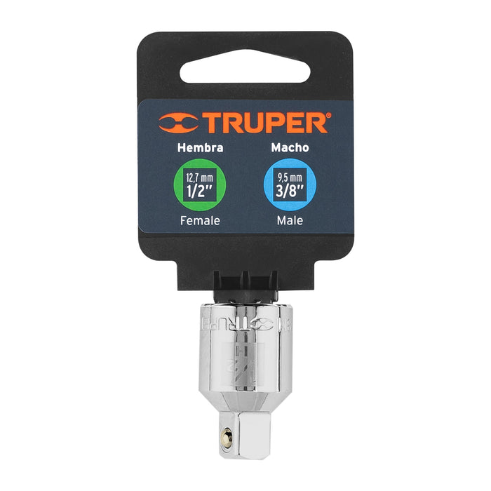 Adaptador para matraca de cuadro 1/2' a cuadro 3/8', Truper 13422 A-5254