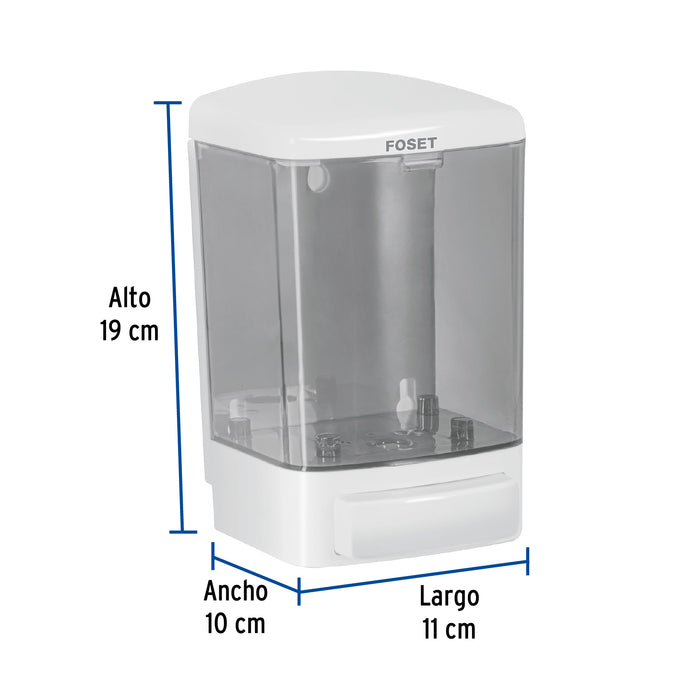 Dosificador para jabón líquido, blanco, Foset Basic 45742