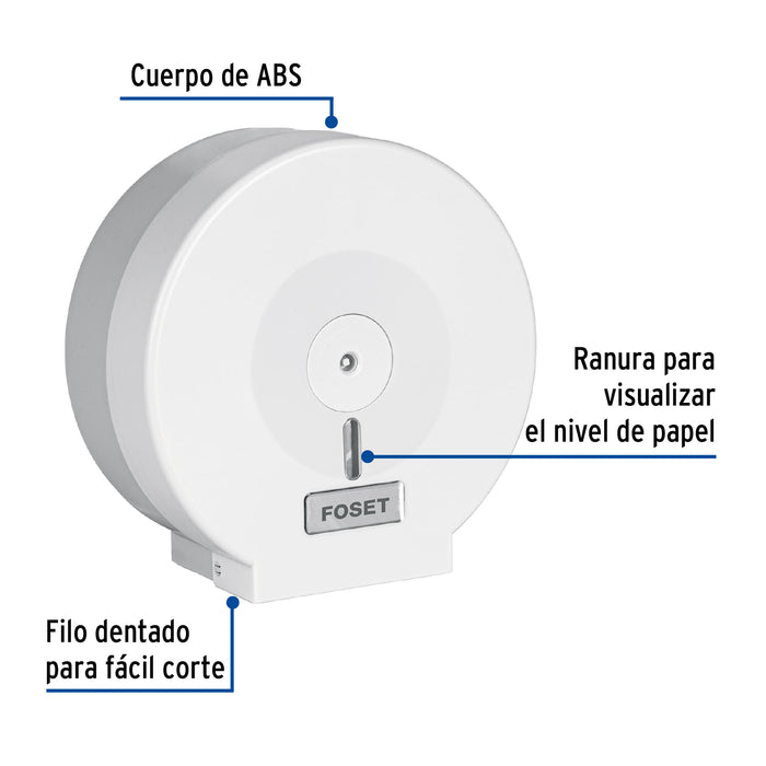 Portarollo junior de ABS, blanco, Foset Basic 45738