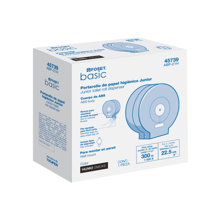 Portarollo junior de ABS, humo, Foset Basic 45739
