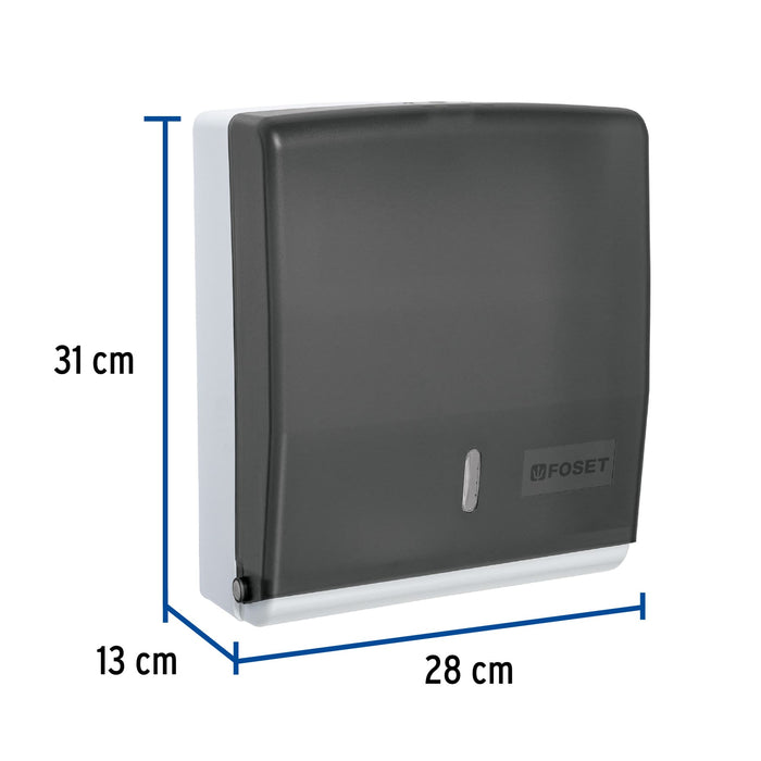 Dispensador de ABS para toallas de papel, humo, Foset 47936