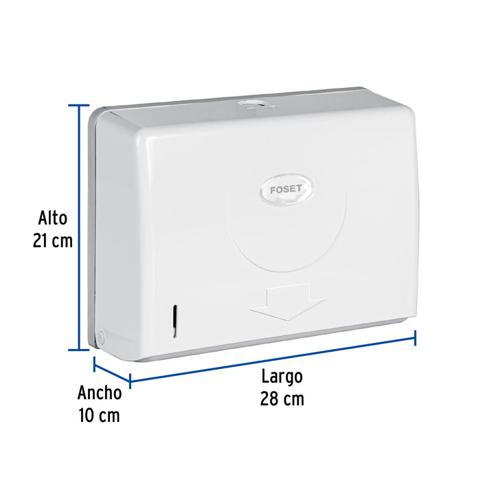 Dispensador junior p/toallas de papel, blanco, Foset Basic 45740