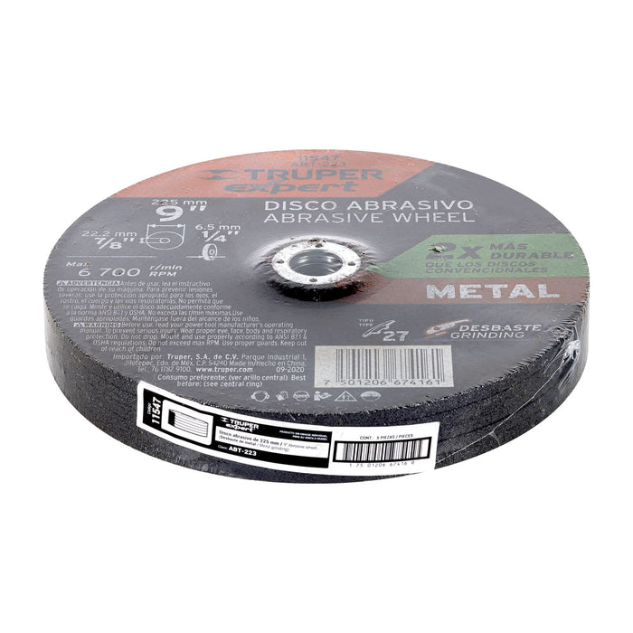 Disco Tipo 27 de 9' x 6.4 mm desbaste de metal, Expert 11547 ABT-223