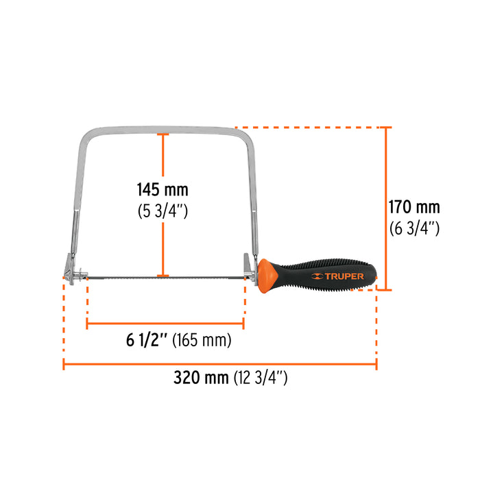 Arco calador con 5 seguetas de 6-1/2', Pretul 20000 ACA-6