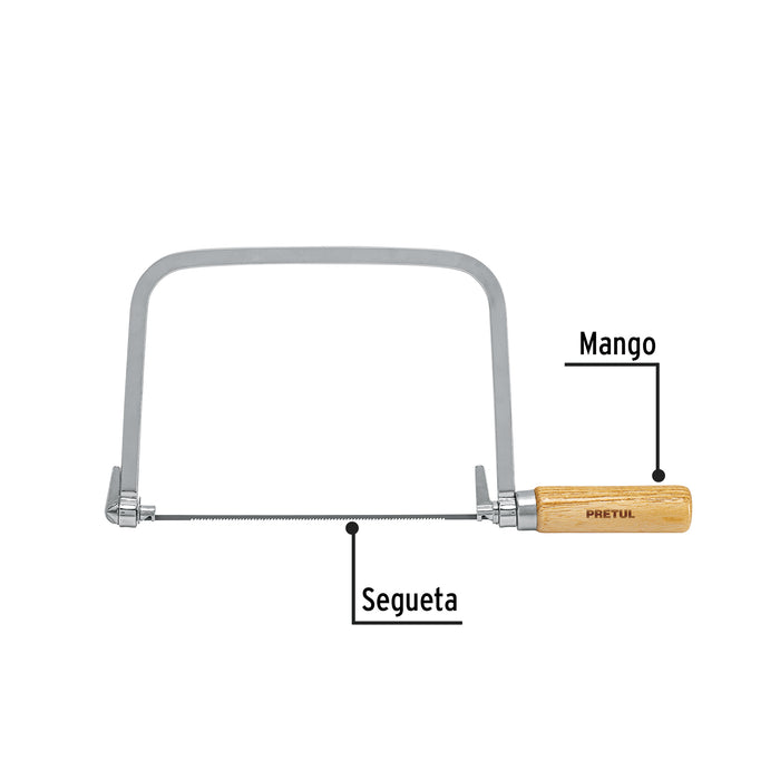 Arco calador con 5 seguetas de 6-1/2', Pretul 20000 ACA-6