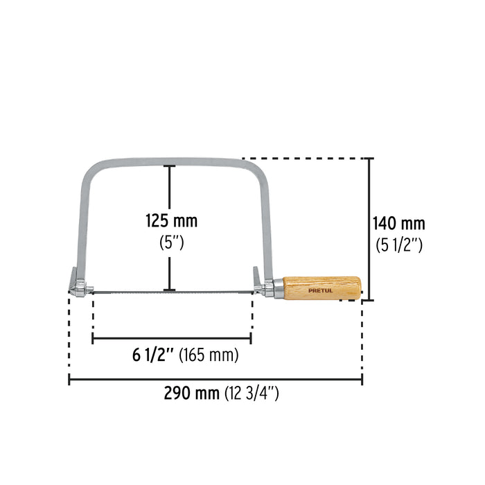 Arco calador con 5 seguetas de 6-1/2', Pretul 20000 ACA-6