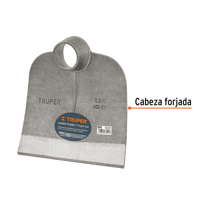 Azadón Centroamericano 2.4 lb sin mango, Truper 10361 ACE-25