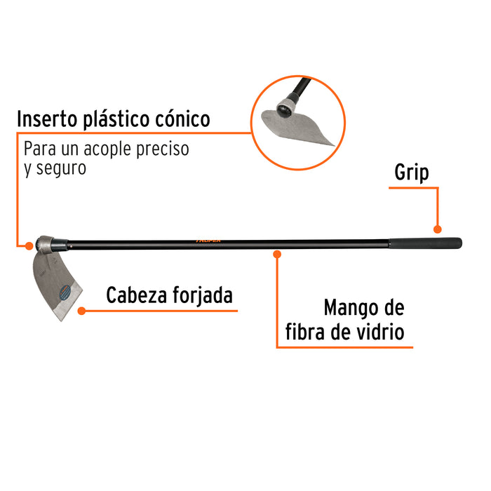Azadón Centroamericano 2.8 lb con mango 54', Truper 102869 ACE-30M