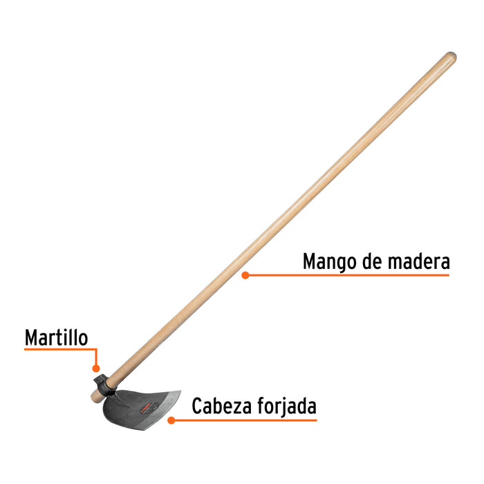 Azadón Córdoba # 2 con mango de 54', Truper 11605 ACO-2M