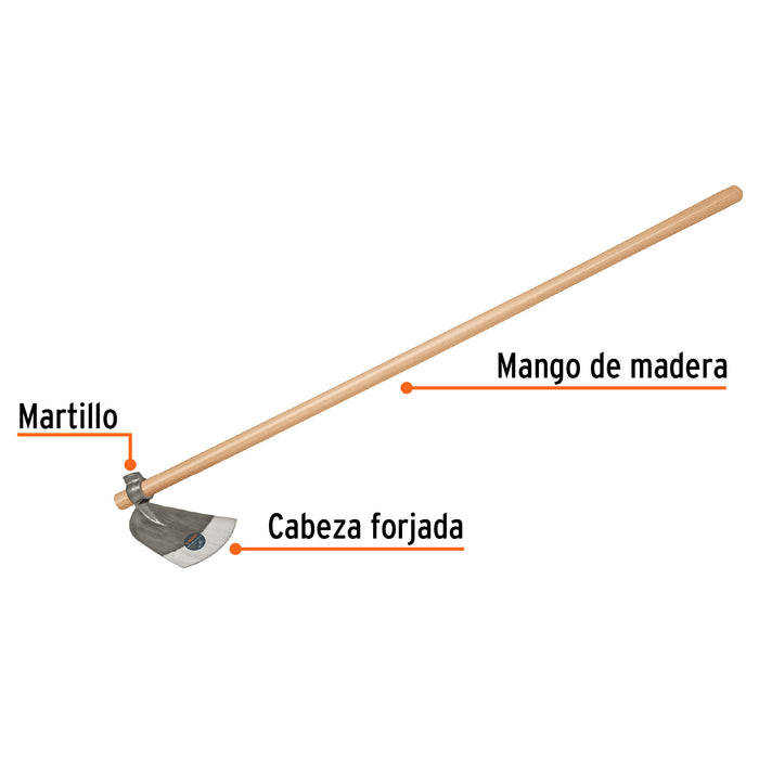 Azadón Córdoba # 3 con mango de 54', Truper 11631 ACO-3M