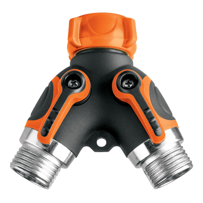 Conector 'Y' 3/4' metálico con recubrimiento para manguera 102248 AD-2R
