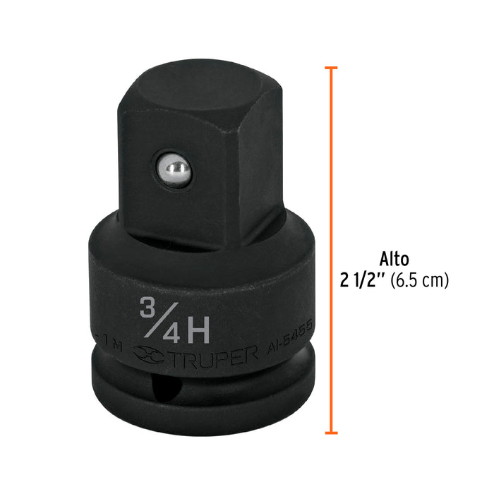 Adaptador de Impacto 3/4' (H) x 1' (M), Truper 100950 AI-5455