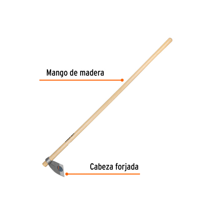 Azadón Lane No.0 de 1.6 lb con mango madera de 54', Truper 102915 AL-0MM
