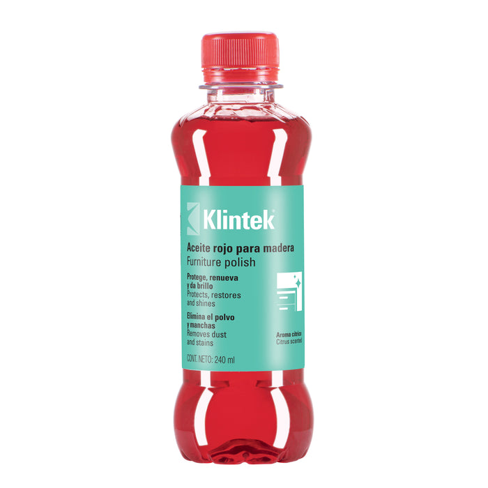 Aceite rojo para muebles, 240 ml, Klintek 57070 AMU-24