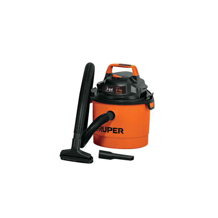 Aspiradora de sólidos y líquidos, 3 gal, plástica, Truper 12091 ASP-03