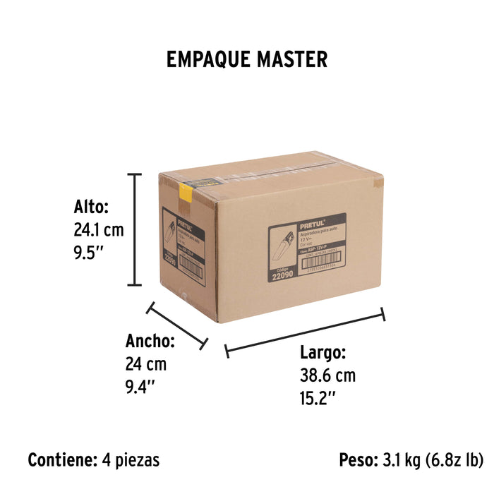 Aspiradora para auto, de 12 volts, Pretul 22090 ASP-12V-P