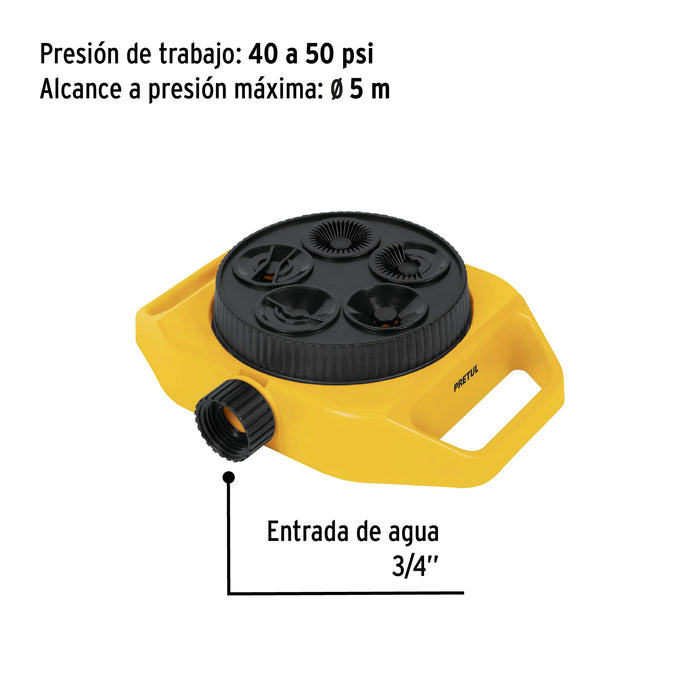 Aspersor base metálica, con 8 funciones, Truper 10328 ASP-8