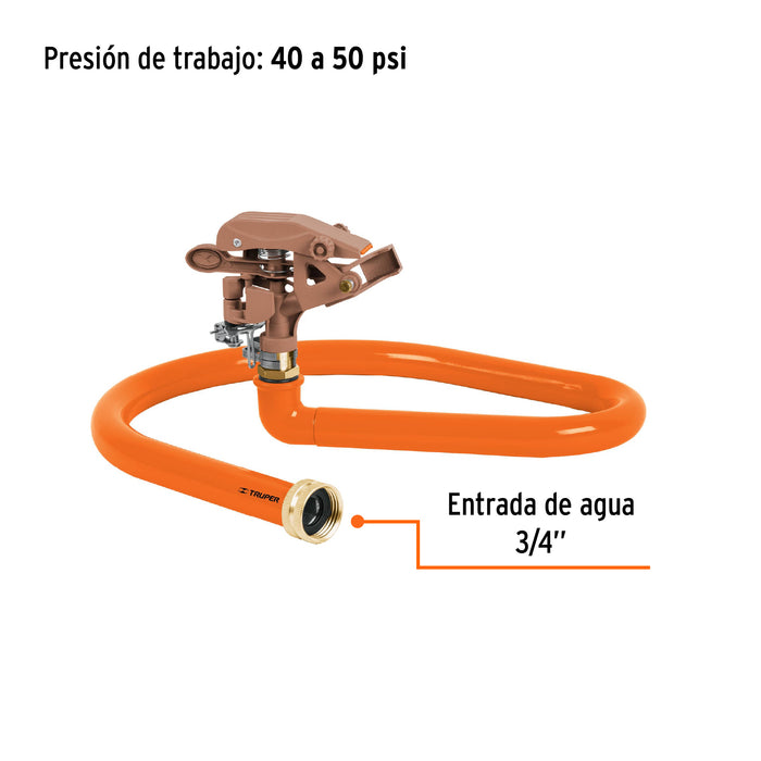 Aspersor base metálica, tipo manguera, Truper 10312 ASP-MAN