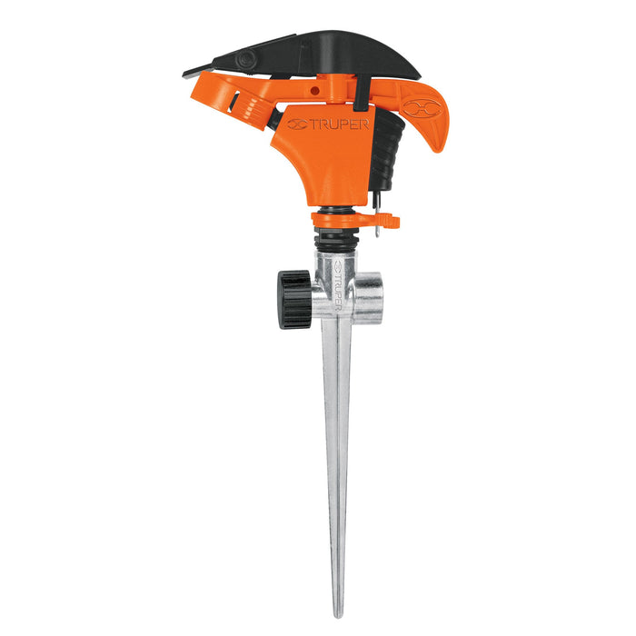 Aspersor plástico 11', dos vías, estaca metalica, Truper 10339 ASP-P11X