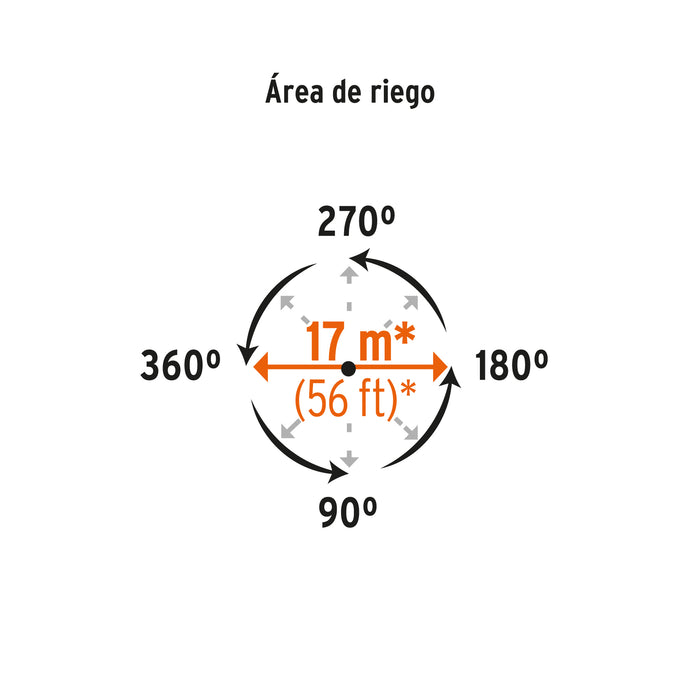 Aspersor plástico cabeza sola, Truper 10333 ASP-P