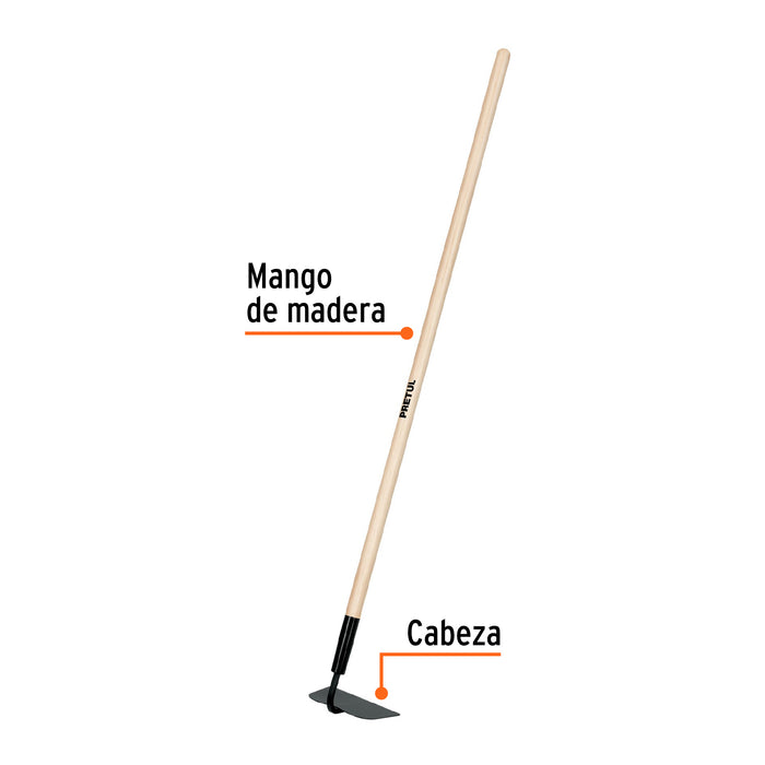Azadón tipo jardinero 6', mango 48', Pretul 25053 ATJ-P
