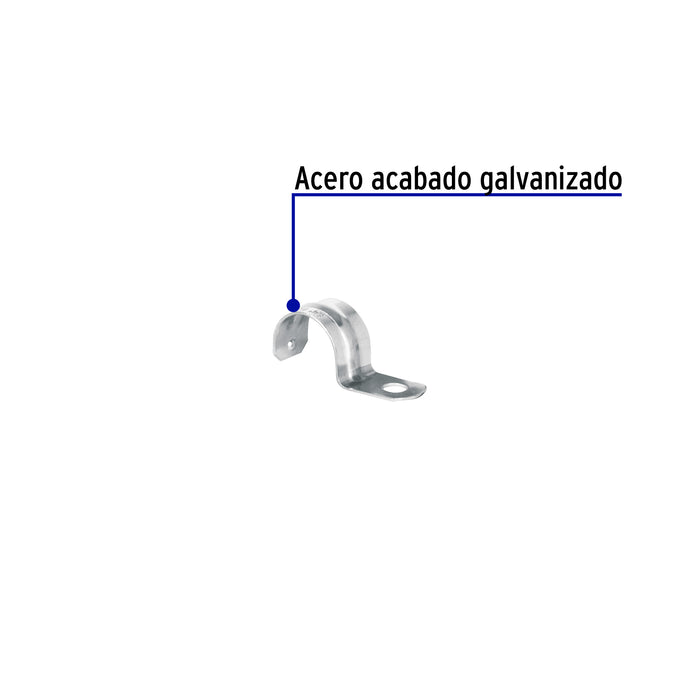 Bolsa con 10 abrazaderas 3/4' tipo uña para tubo, Volteck 46921