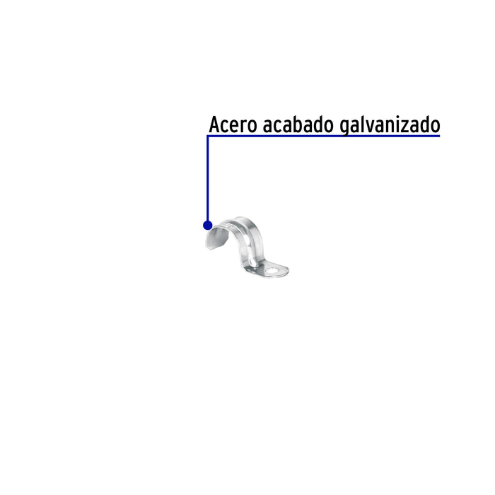 Bolsa con 10 abrazaderas 3/8' tipo uña para tubo, Volteck 46927
