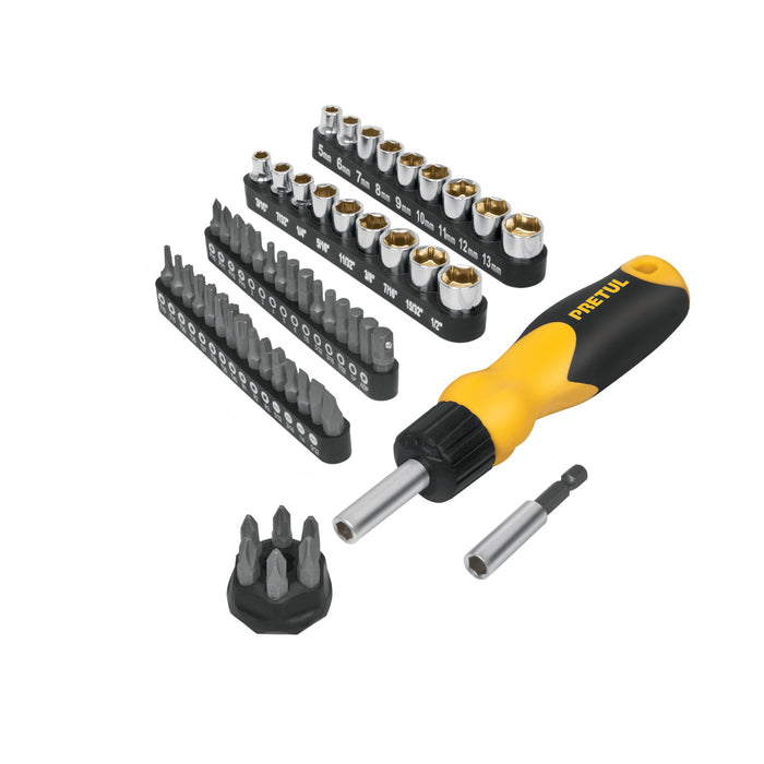 Desarmador tipo matraca con 35 puntas y 18 dados, Pretul 22976 AUTO-61