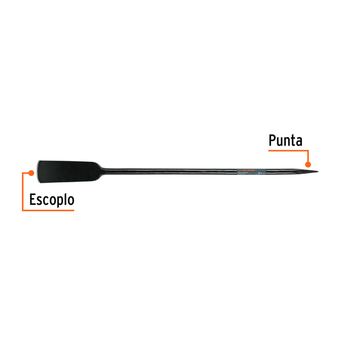 Barra cavadora 1' x 120 cm, escoplo 102 mm, Truper 19985 BACO-120