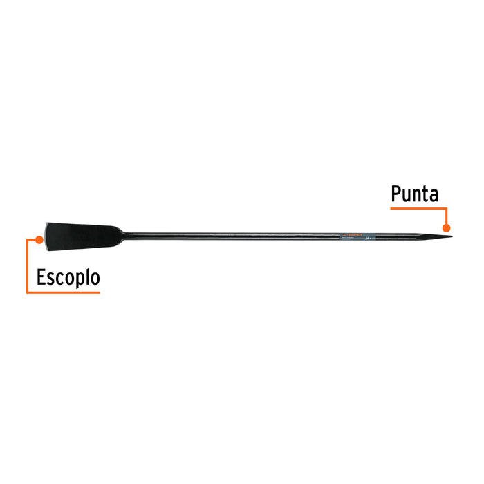 Barra cavadora 1' x 140 cm, escoplo 102 mm, Truper 19987 BACO-140