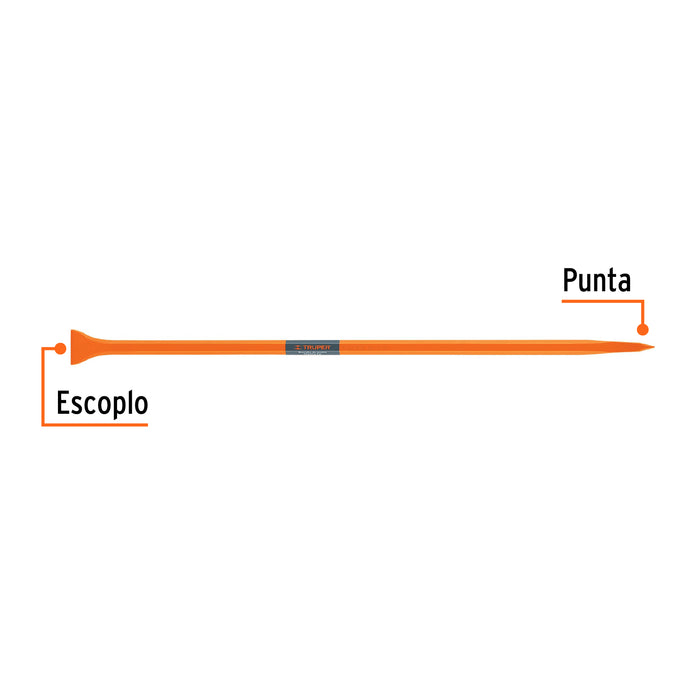 Barreta de punta de 7/8' x 100 cm, escoplo 60 mm, Truper 10750 BAP-100