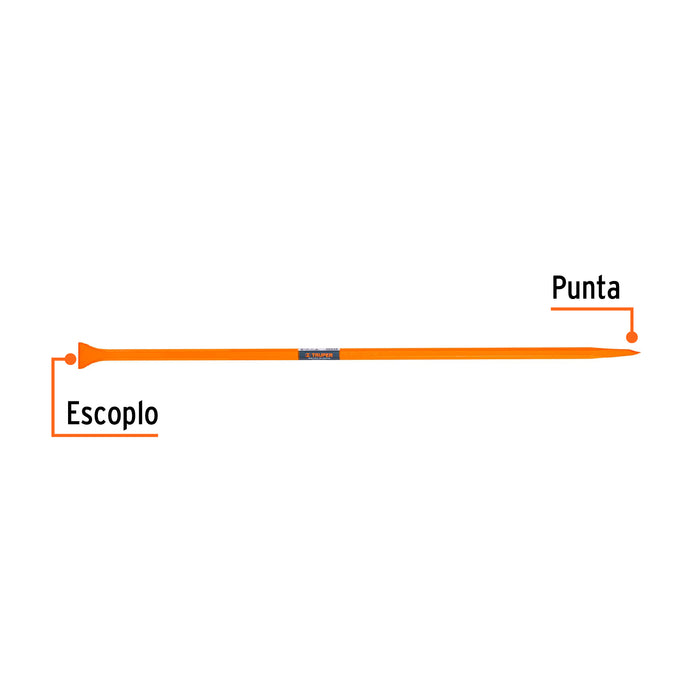 Barreta de punta de 7/8' x 125 cm, escoplo 60 mm, Truper 10753 BAP-125