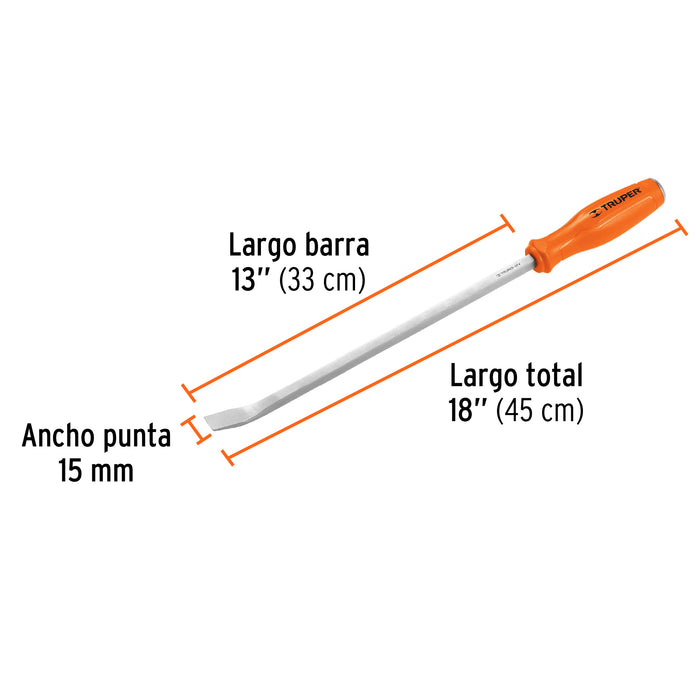Barra de palanca de 18', Truper 101060 BAPA-18
